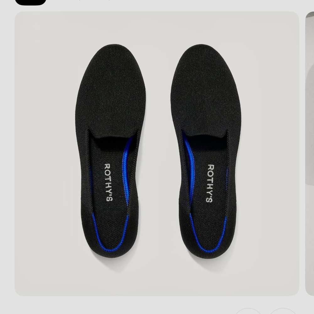 Rothy's Women's Black and Blue Loafers
